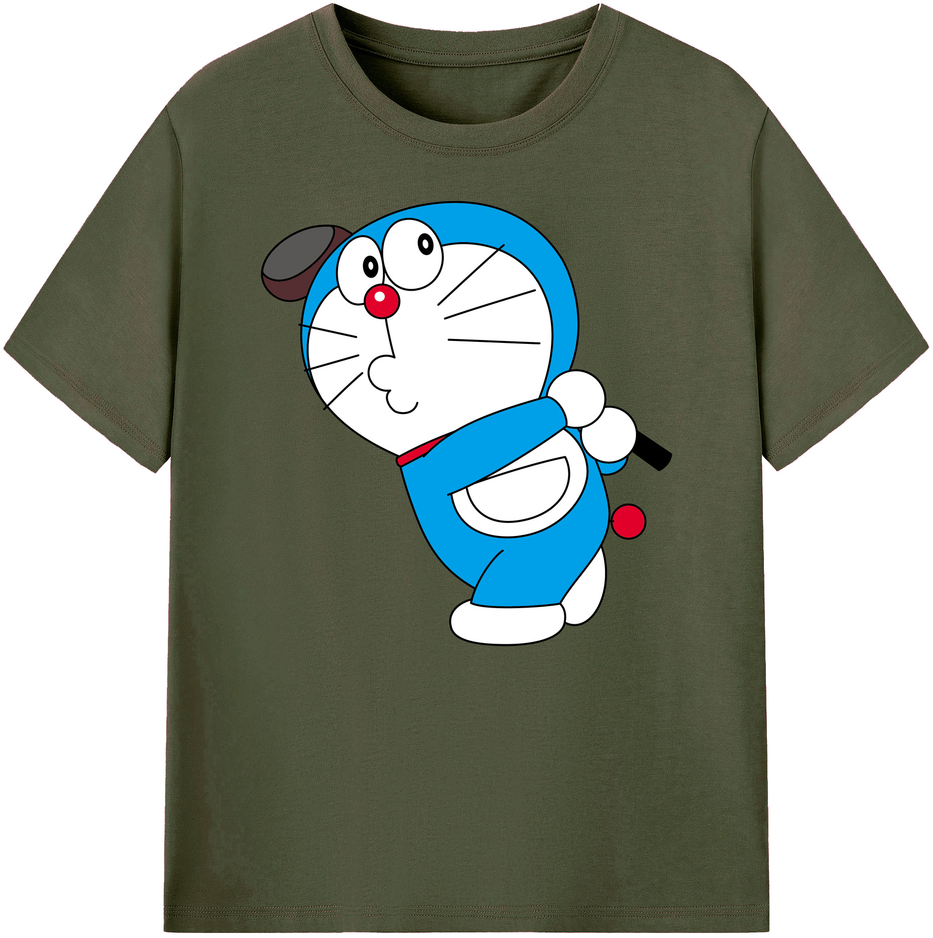 （画像用） ドラえもん Doraemon 綿100％ メンズ半袖Tシャツ｜肌触りやわらか＆通気性